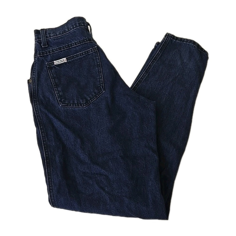 1980s/1990s ZENA Mom Jeans Size‎ 11 Dark Wash Taper Leg Zip